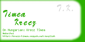 timea krecz business card
